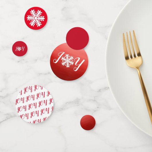 Red Joy Snowflake Confetti (Groep)