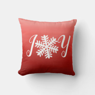 Red Joy Snowflake Sierkussen