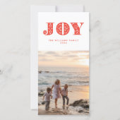 Red Joy Swedish Dala Horse Holiday Fotocard Feestdagenkaart (Voorkant)