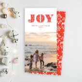 Red Joy Swedish Dala Horse Holiday Fotocard Feestdagenkaart