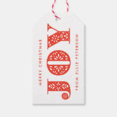 Red Joy Swedish Dala Horse Holiday Gift Label Cadeaulabel (Voorkant)