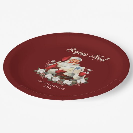 Red Joyeux Noel Papieren Bordje (Gekanteld)