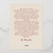 Red Joyful Holiday Folk Illustratie Folie Feestdagenkaart (Achterkant)