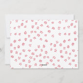 Red Joyful Snowflake Horizontale Arch Lijst 2 Foto Feestdagenkaart (Achterkant)