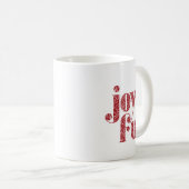  Red Joyful typografie kerst/feestdag Koffiemok (Voorkant rechts)