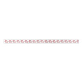 Red Joyful typografie kerst/feestdag Satijnen Lint (Voorkant)