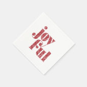  Red Joyful typografie kerst/feestdag Servet (Hoek)