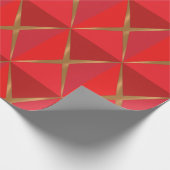 Red Joyoux Noel Wrapping Paper Cadeaupapier (Hoek)