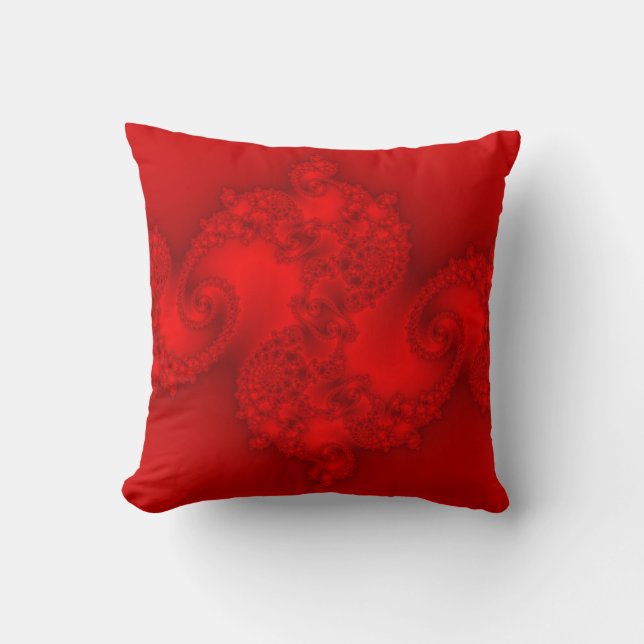 Red Julia Fractal Pillow Kussen (Voorkant)