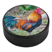 Red junglefowl hockey puck (3/4)