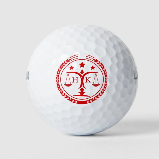 Red Justice Logo Monogram Golfballen (Voorkant)