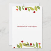 Red Justice Scale Holly Wreatlaw Firm Feestdagenkaart (Achterkant)