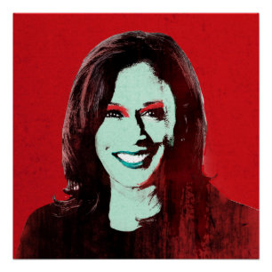 Red Kamala Harris Pop Art Perfect Poster
