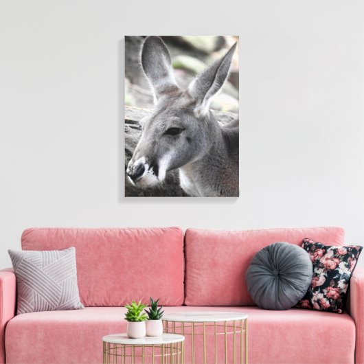 Red Kangaroo Canvas Afdruk (Insitu (Woonkamer))