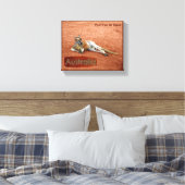 Red Kangaroo in het Pet Slouch Canvas Afdruk (Insitu (Slaapkamer))