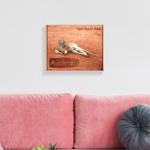 Red Kangaroo in het Pet Slouch Canvas Afdruk (Insitu (Woonkamer))