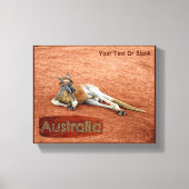 Red Kangaroo in het Pet Slouch Canvas Afdruk (Voorkant)