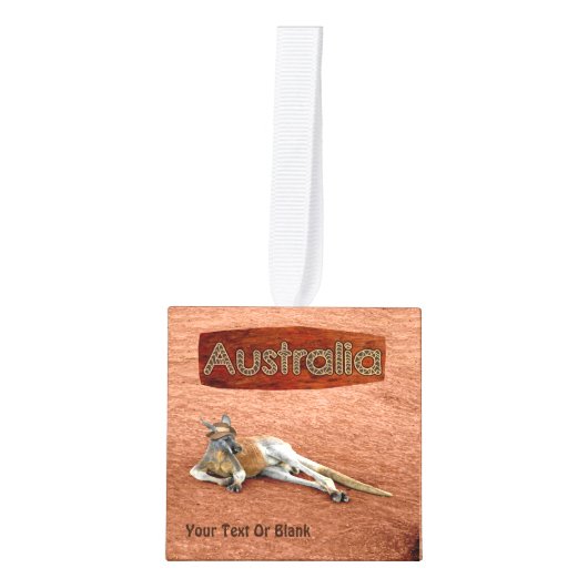 Red Kangaroo in het Pet Slouch Decoratie (Voorkant)