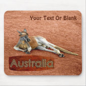 Red Kangaroo in het Pet Slouch Muismat (Voorkant)