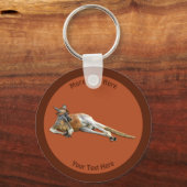 Red Kangaroo in het Pet Slouch Sleutelhanger (Voorkant)