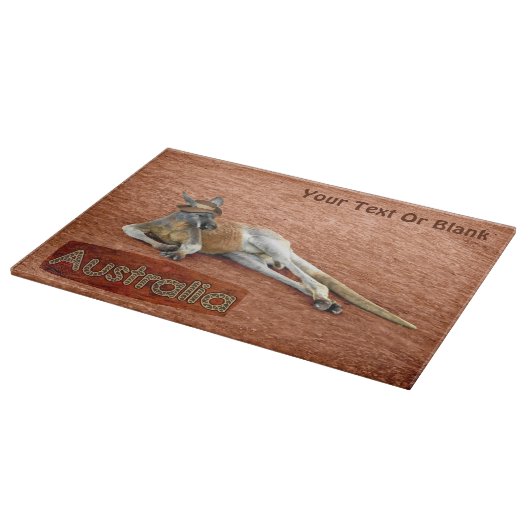 Red Kangaroo in het Pet Slouch Snijplank (Hoek)