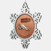 Red Kangaroo in het Pet Slouch Tin Sneeuwvlok Ornament (Rechts)