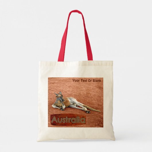 Red Kangaroo in het Pet Slouch Tote Bag (Achterkant)