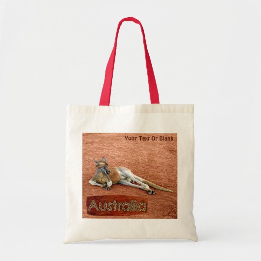 Red Kangaroo in het Pet Slouch Tote Bag (Voorkant)