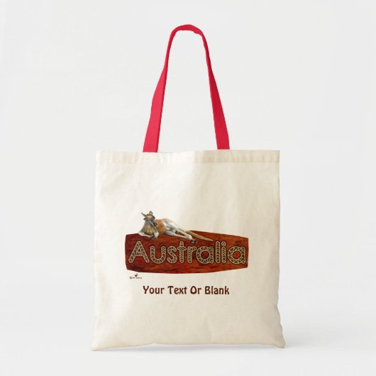 Red Kangaroo in het Pet Slouch Tote Bag (Voorkant)