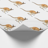 Red Kangaroo in side Uitzicht Cadeaupapier (Hoek)