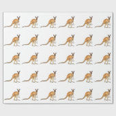 Red Kangaroo in side Uitzicht Cadeaupapier (Vlak)
