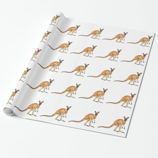 Red Kangaroo in side Uitzicht Cadeaupapier (Uitgerold)
