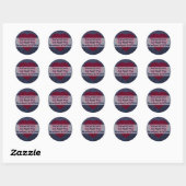 Red Kanji Love Washi Heart Ronde Sticker (Vel)