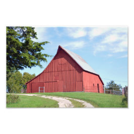 Red Kansas Barn Foto Afdruk