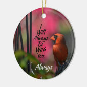 Red Kardinaal altijd met je Memorial Keramisch Ornament (Links)