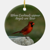 Red Kardinaal altijd met je Memorial Keramisch Ornament (Achterkant)