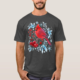 Red Kardinaal Bird Lovers Birdwatch Kerstmis Bi T-shirt