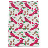Red Kardinaal Bird santa Medium Cadeauzakje (Achterkant)