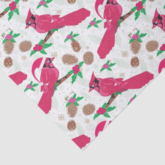 Red Kardinaal Bird santa Tissuepapier (Detail)
