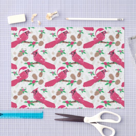 Red Kardinaal Bird santa Tissuepapier (Craft)