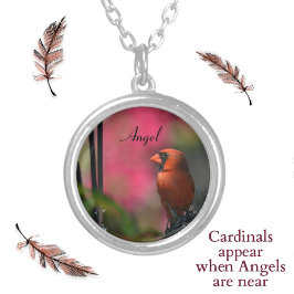 Red Kardinaal Faith Memorial Zilver Vergulden Ketting