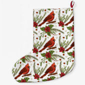 Red Kardinaal Grote kerststaart Kerstsok (Achterkant)