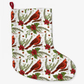 Red Kardinaal Grote kerststaart Kerstsok (Voorkant)