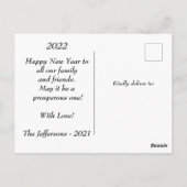 Red Kardinaal Happy Nieuwjaar Briefkaart (Achterkant)