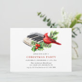 Red Kardinaal Holly Berry kerstfeestdag I Kaart (Staand voorkant)