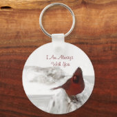 Red Kardinaal "Ik ben altijd bij jou" Sleutelhange Sleutelhanger (Voorkant)