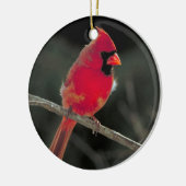 Red Kardinaal kerstversiering Keramisch Ornament (Links)