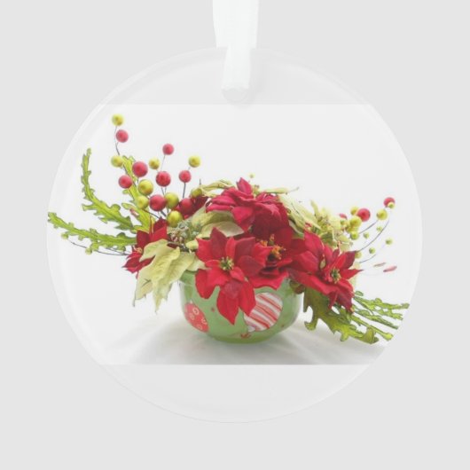 Red Kardinaal kerstversiering Ornament (achterkant)