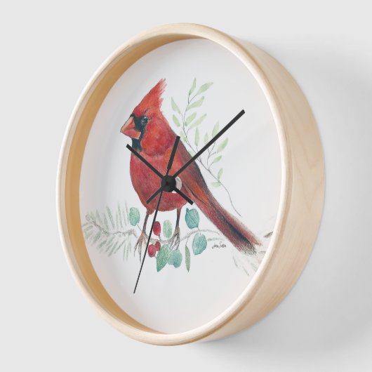 Red Kardinaal Waterverf Wall Décor (Hoek)