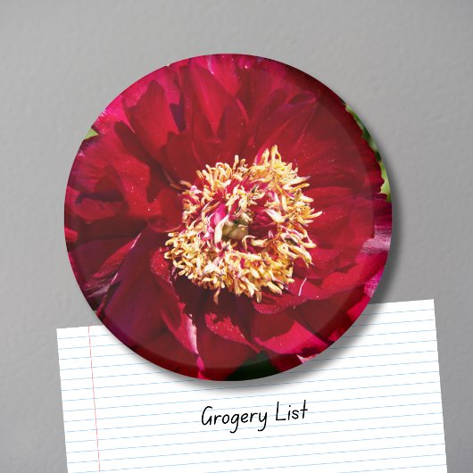 Red Karl Rosenfield Peony Magneet